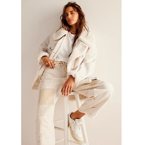 Free People Holly Cozy Denim Jacket - Picture 9 of 9